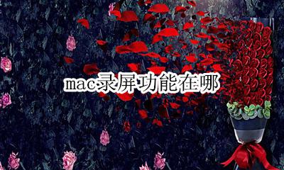 mac录屏功能在哪 mac电脑的录屏功能在哪里
