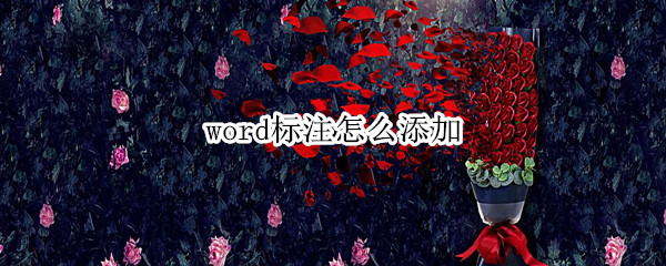 word标注怎么添加