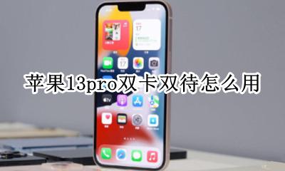 苹果13pro支持双卡双待 苹果13pro双卡双待怎么用