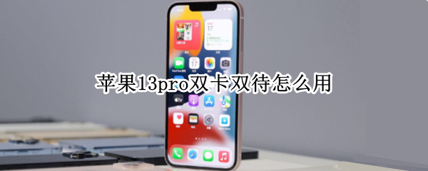 苹果13pro双卡双待怎么用
