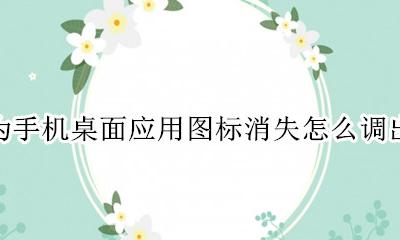 华为手机桌面图标消失怎么办 华为手机桌面应用图标消失怎么调出来