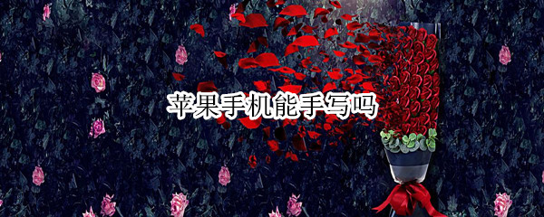 苹果手机能手写吗