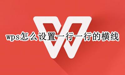 wps文字上的横线怎么设置 wps怎么设置一行一行的横线