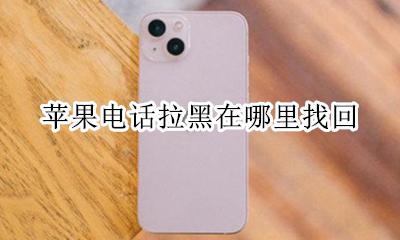苹果电话拉黑在哪里找回 拉黑电话怎么找回来苹果手机