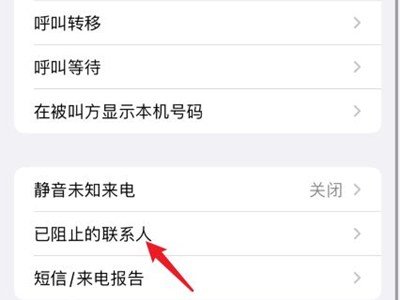 苹果电话拉黑在哪里找回