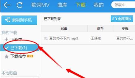 将歌曲下载到本地音乐方法