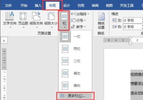 word分栏怎么设置栏宽详细操作教程