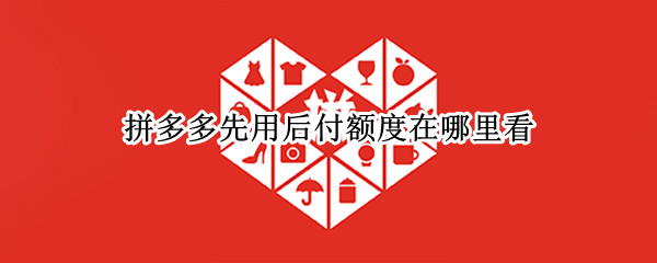 拼多多先用后付额度在哪里看