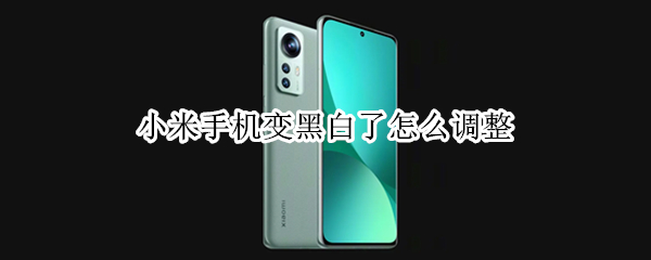 小米手机变黑白了怎么调整