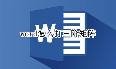 word输入四阶矩阵 word怎么打三阶矩阵