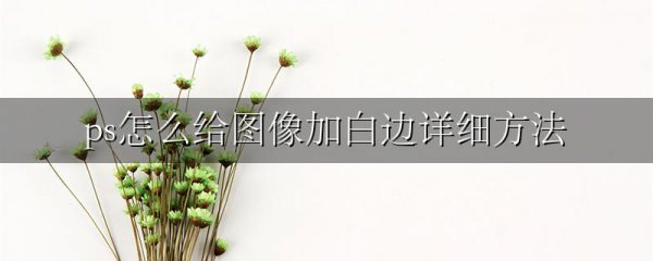 ps怎么给图像加白边详细方法