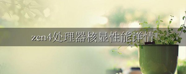 zen4处理器核显性能详情