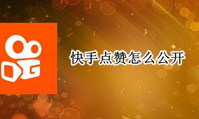 快手点赞怎么公开 快手怎么公开自己点赞的作品
