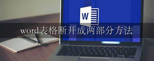 word表格断开成两部分方法