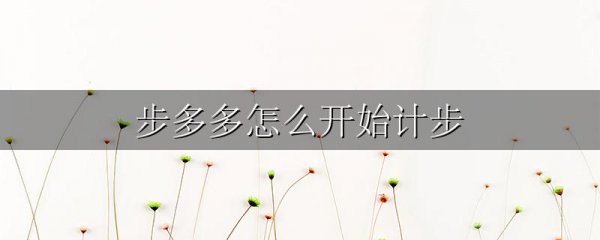 步多多怎么开始计步