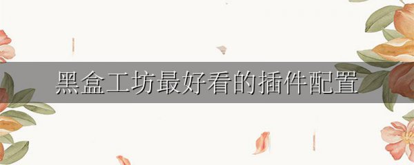 黑盒工坊最好看的插件配置
