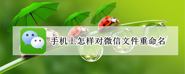 手机上怎样对微信文件重命名