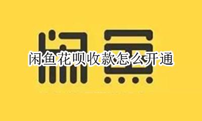 闲鱼花呗收款怎么开通 闲鱼卖家怎么开通花呗收款?