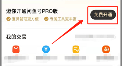 闲鱼pro版怎么开通