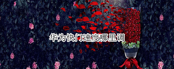 华为快门速度哪里调