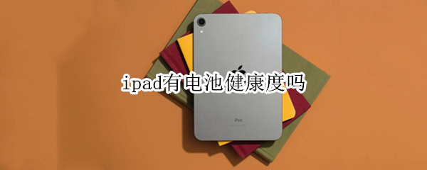 ipad有电池健康度吗