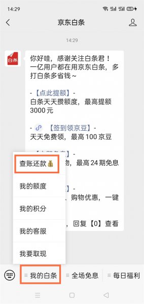 京东白条可以微信零钱还款吗