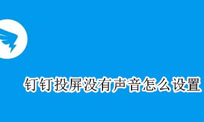 用钉钉投屏没有声音 钉钉投屏没有声音怎么设置