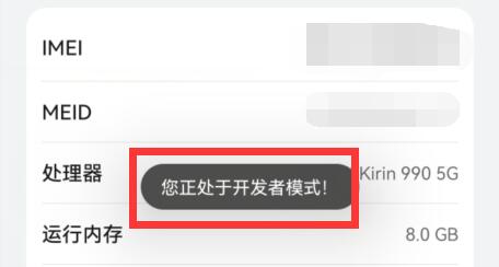 华为开发者模式打开方法
