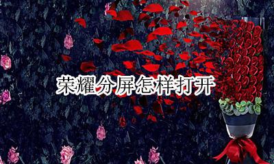 荣耀分屏怎样打开 荣耀手机如何开启分屏
