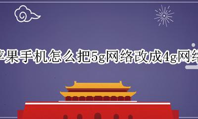 苹果怎样把5g网络变成5g网络 苹果手机怎么把5g网络改成4g网络