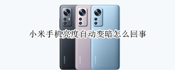 小米手机亮度自动变暗怎么回事
