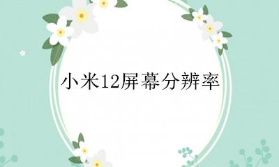 小米12屏幕分辨率 小米12pro屏幕分辨率