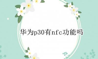 华为p30有nfc功能吗 华为p30有nfc功能怎么用