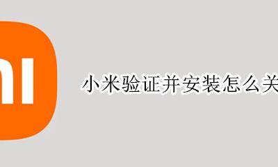 小米验证并安装怎么关闭 小米验证身份确认安装怎么关闭