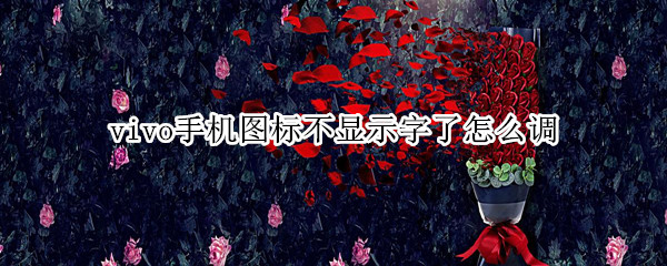 vivo手机图标不显示字了怎么调