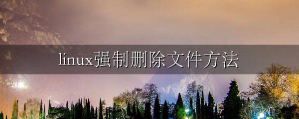 linux强制删除文件方法