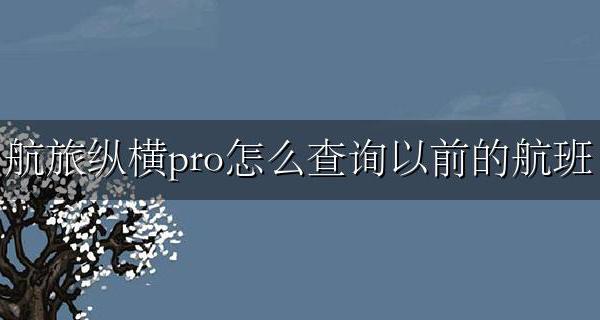 航旅纵横怎么查自己的航班 航旅纵横pro怎么查询以前的航班
