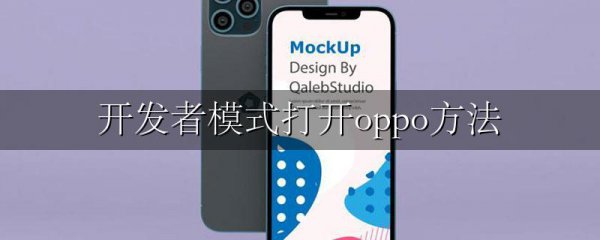 开发者模式打开oppo方法
