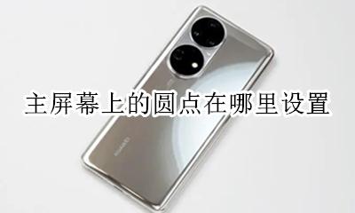 主屏幕上的圆点在哪里设置 在哪设置主屏幕上的圆点