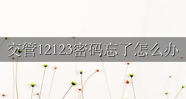交管12123密码忘了怎么办 交管12123密码忘了怎么办 怎么修改密码