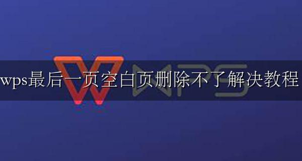 wps最后一页空白页删不掉怎么回事 wps最后一页空白页删除不了解决教程