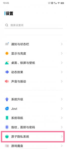 vivo原子隐私系统怎么打开
