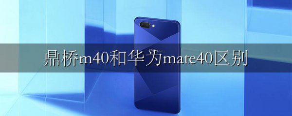 鼎桥m40和华为mate40区别