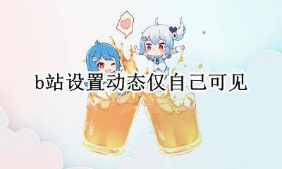 b站设置动态仅自己可见 b站动态怎么设置仅自己可见
