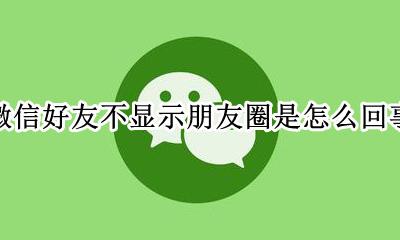 微信好友不显示朋友圈是怎么回事 微信好友不显示朋友圈了怎么回事儿
