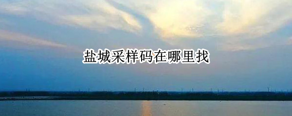 盐城采样码在哪里找