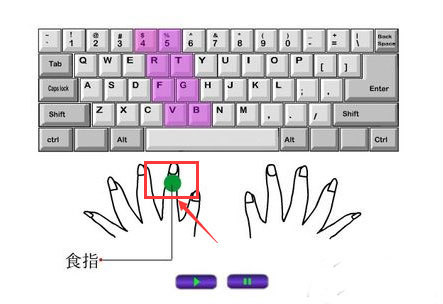 打字的时候手应该怎么放