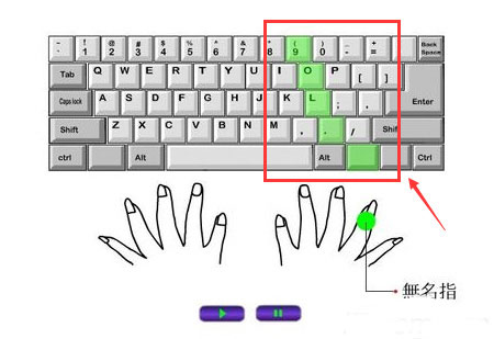 打字的时候手应该怎么放