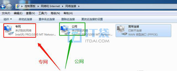 双网卡设置一个外网一个内网