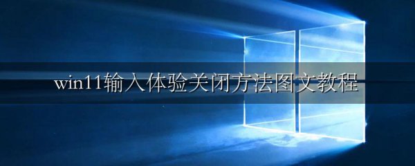 win11输入体验关闭方法图文教程